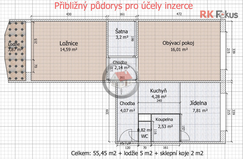 Pronájem bytu 2+1 M. Majerové, Třebíč