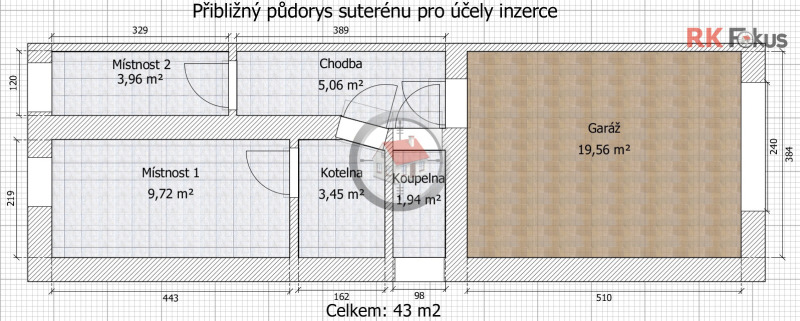 Prodej mezonetového bytu 3+1, Osová Bítýška