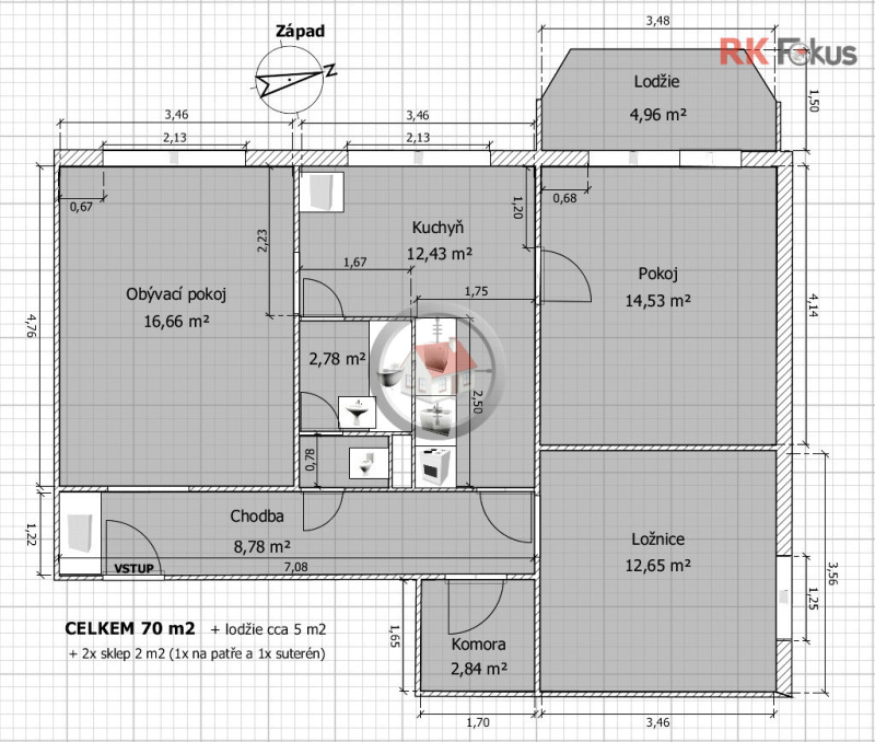 Prodej bytu 3+1 Františka Hrubína, Třebíč