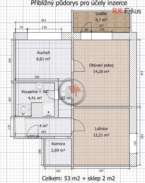 Pronájem moderního bytu 2+1 s lodžií po rekonstrukci (2023) – Třebíč, Horka-Domky